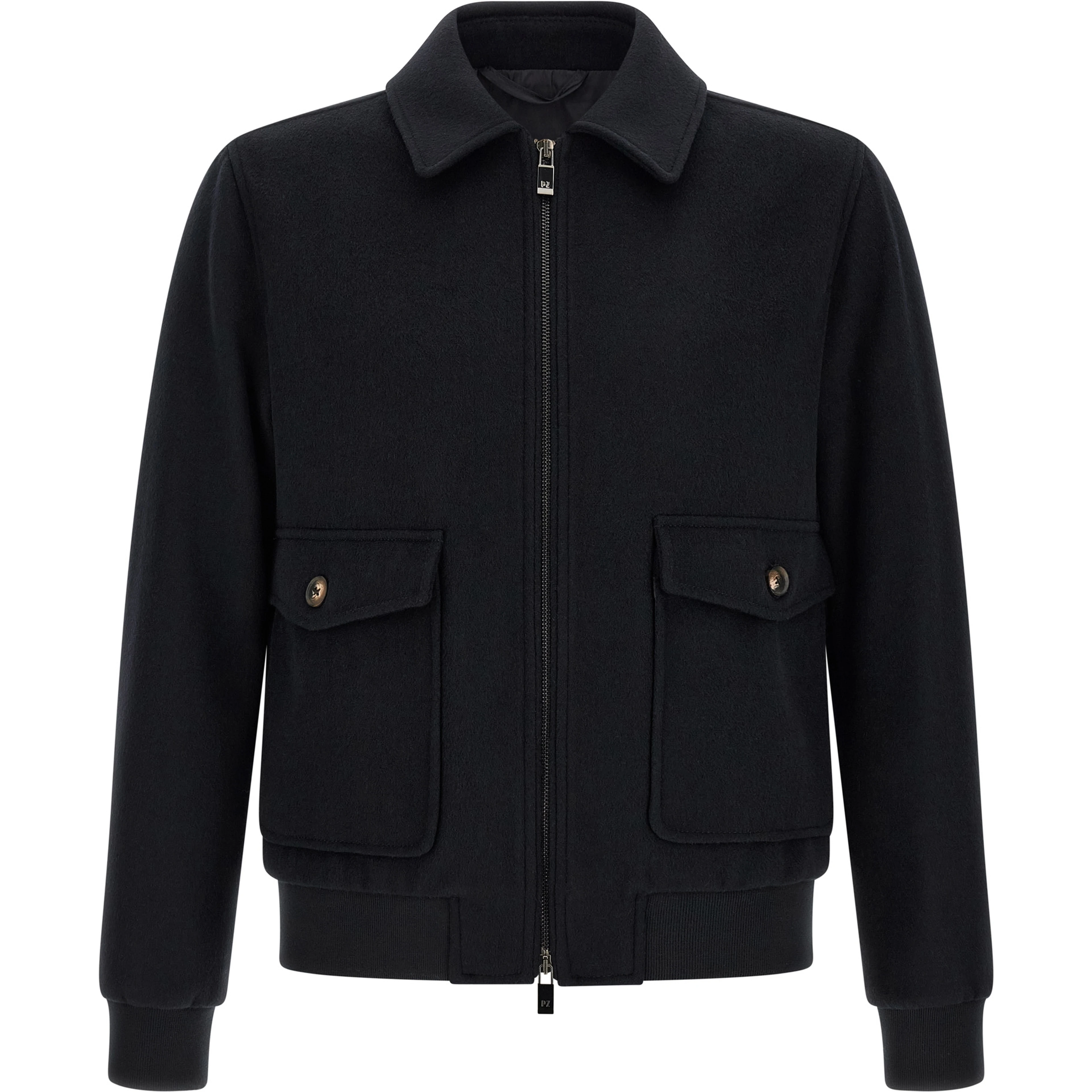 Black Wool Bomber