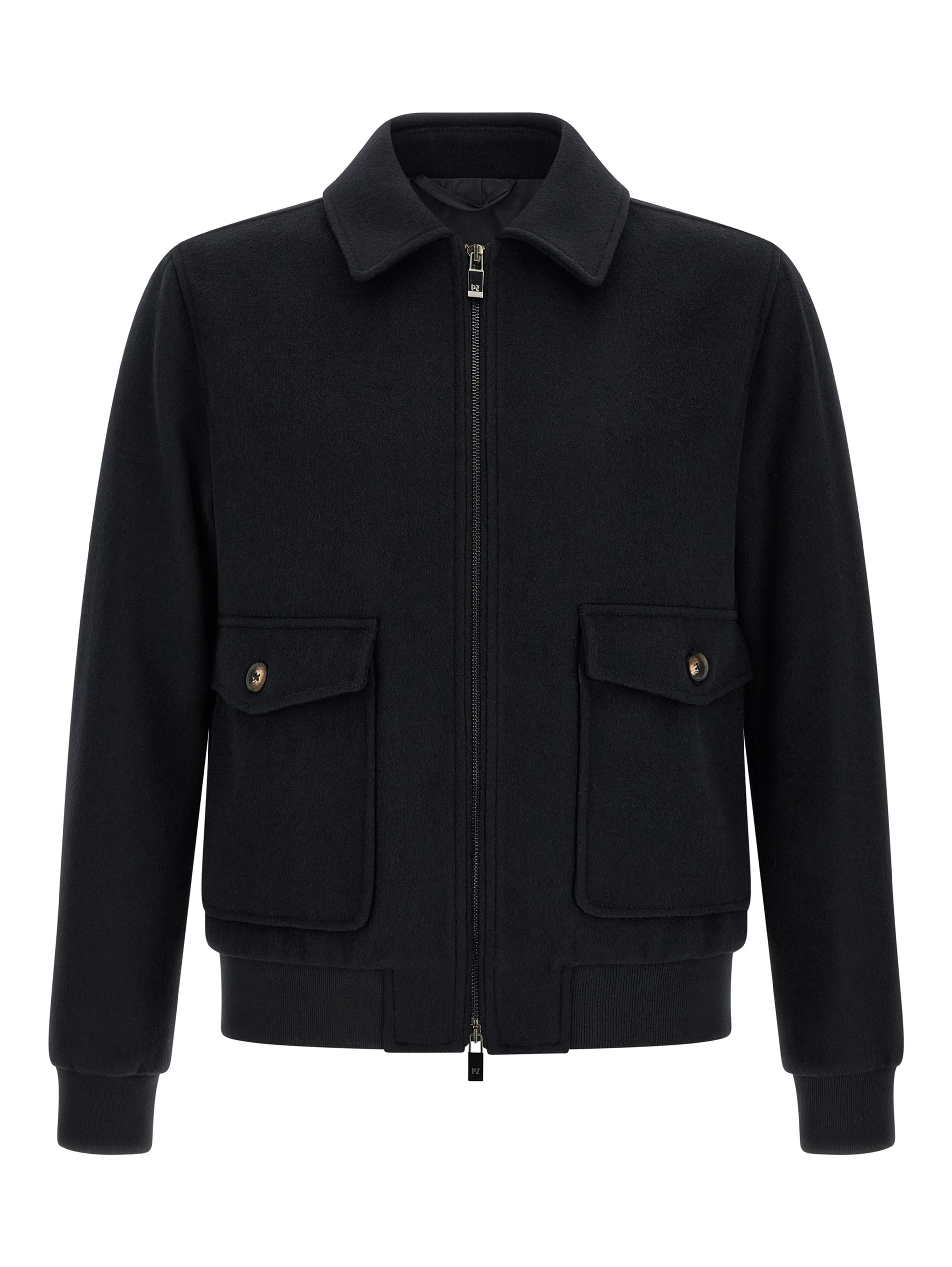 Black Wool Bomber