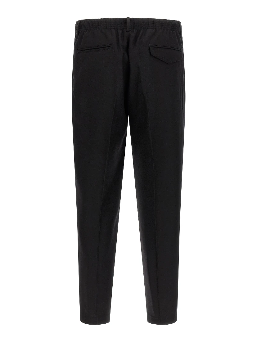 Black Virgin Wool Pants