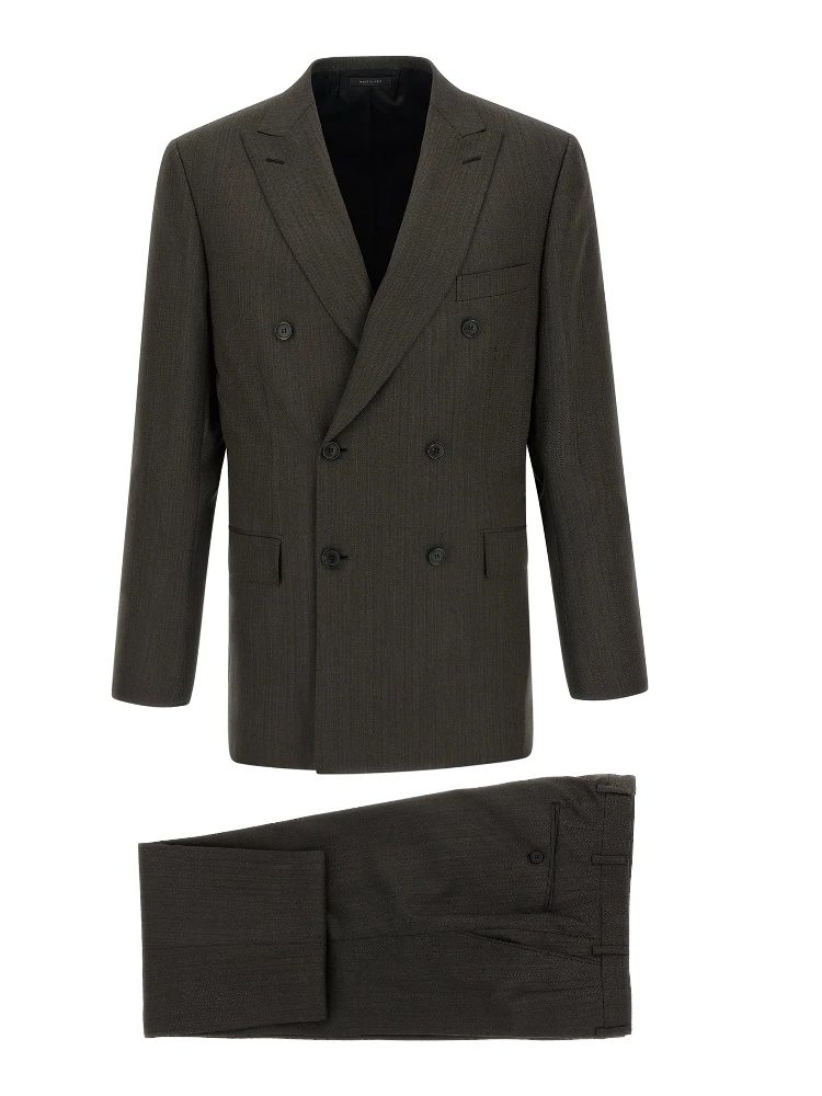 Brown Wool Two-Piece Suit