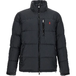 Black Polyester Full-Length Jacket