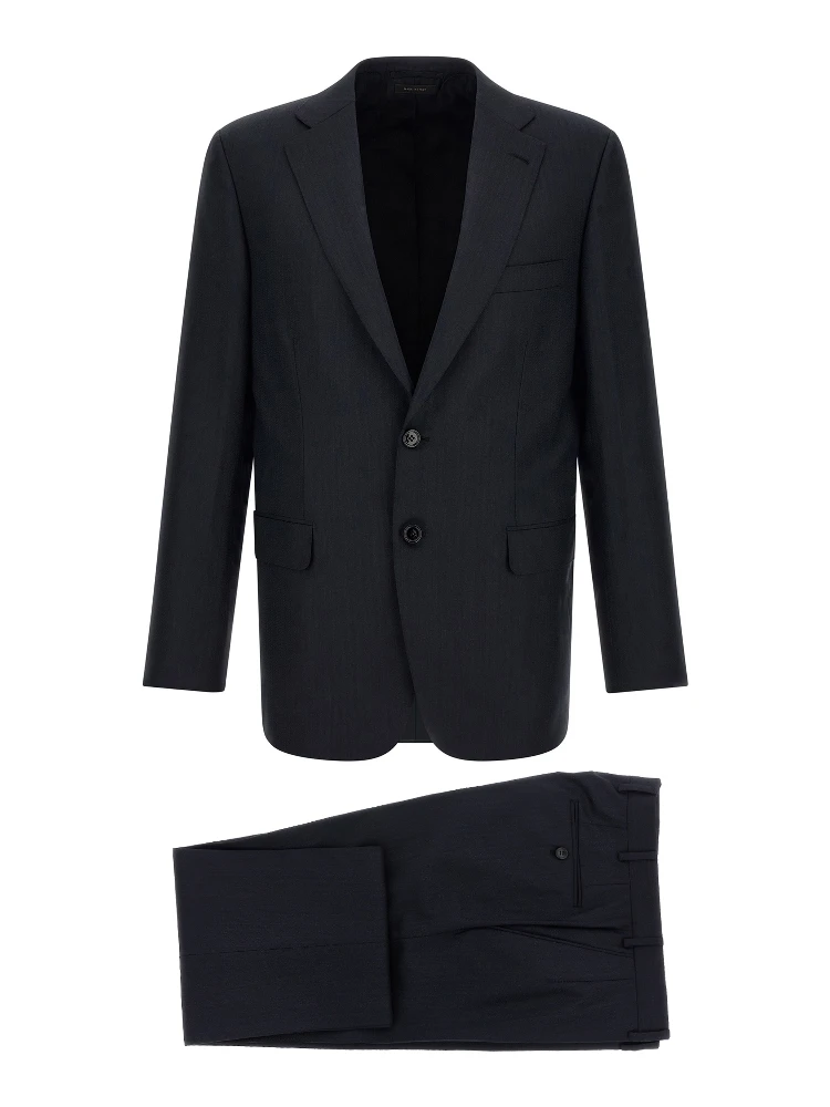 Blue Wool Two-Piece Suit