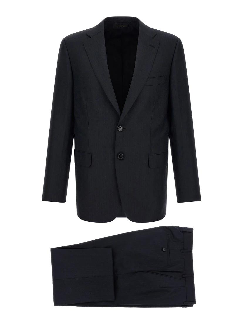 Blue Wool Two-Piece Suit