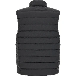 Black Polyester Sleeveless Jacket