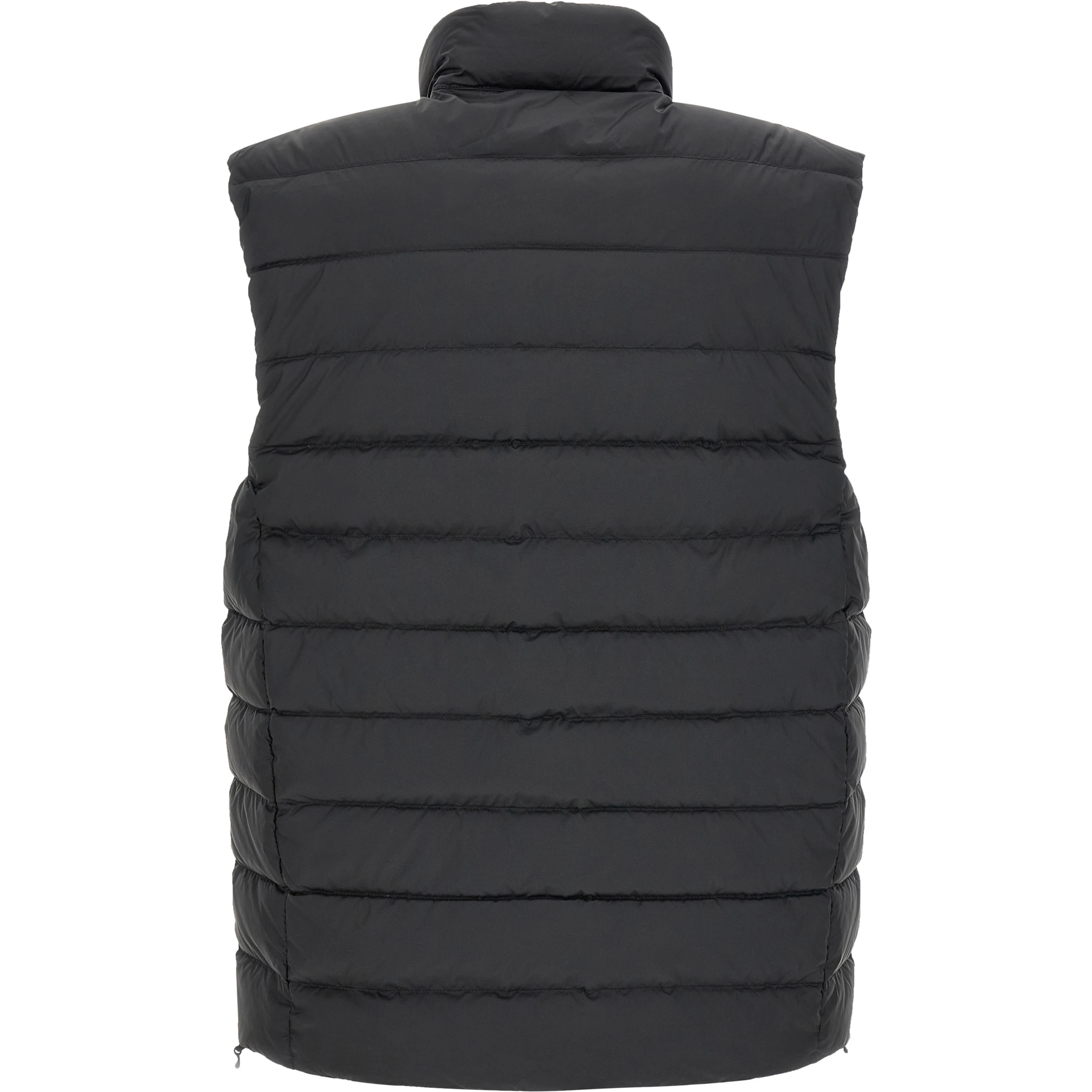 Black Polyester Sleeveless Jacket