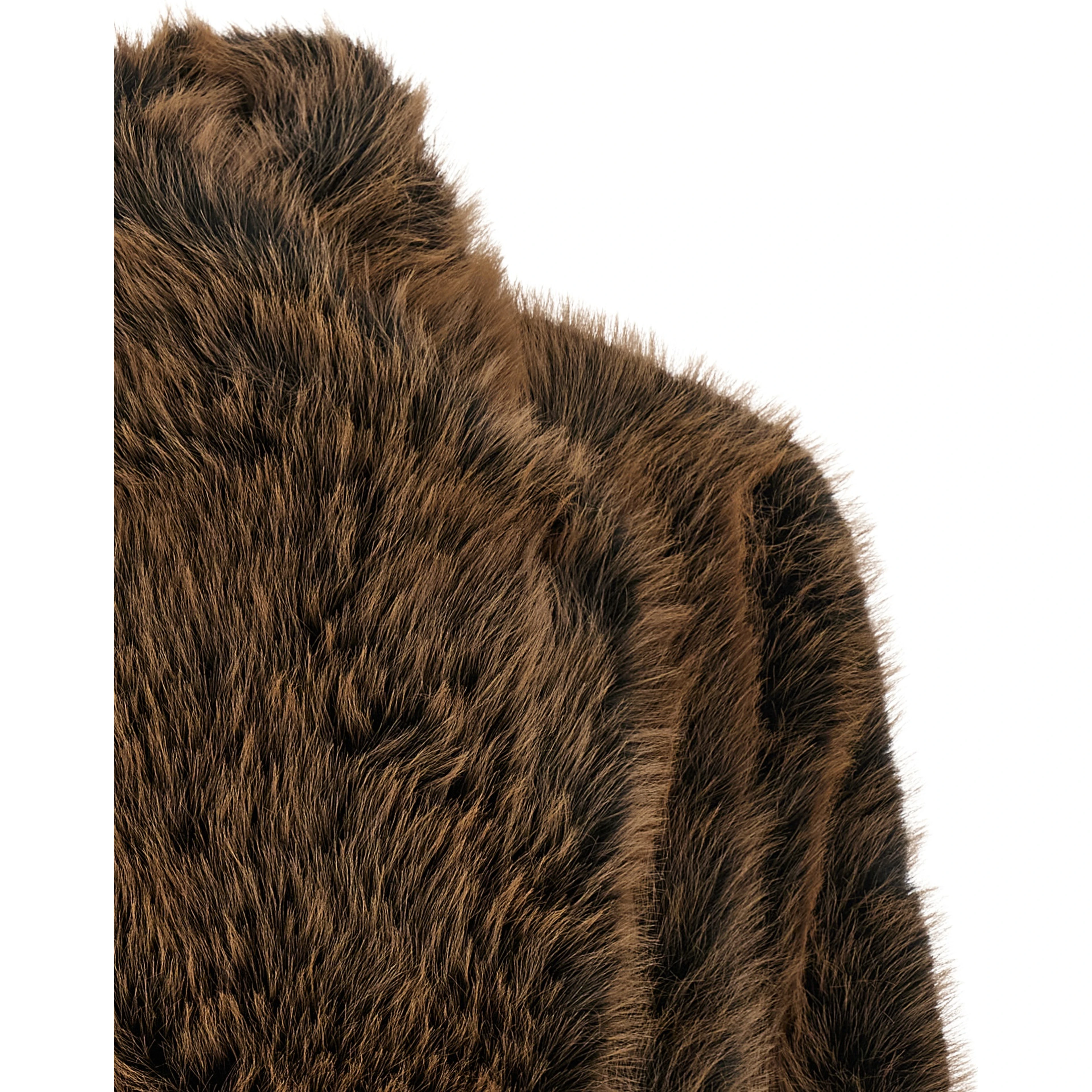 Brown Polyester Coat