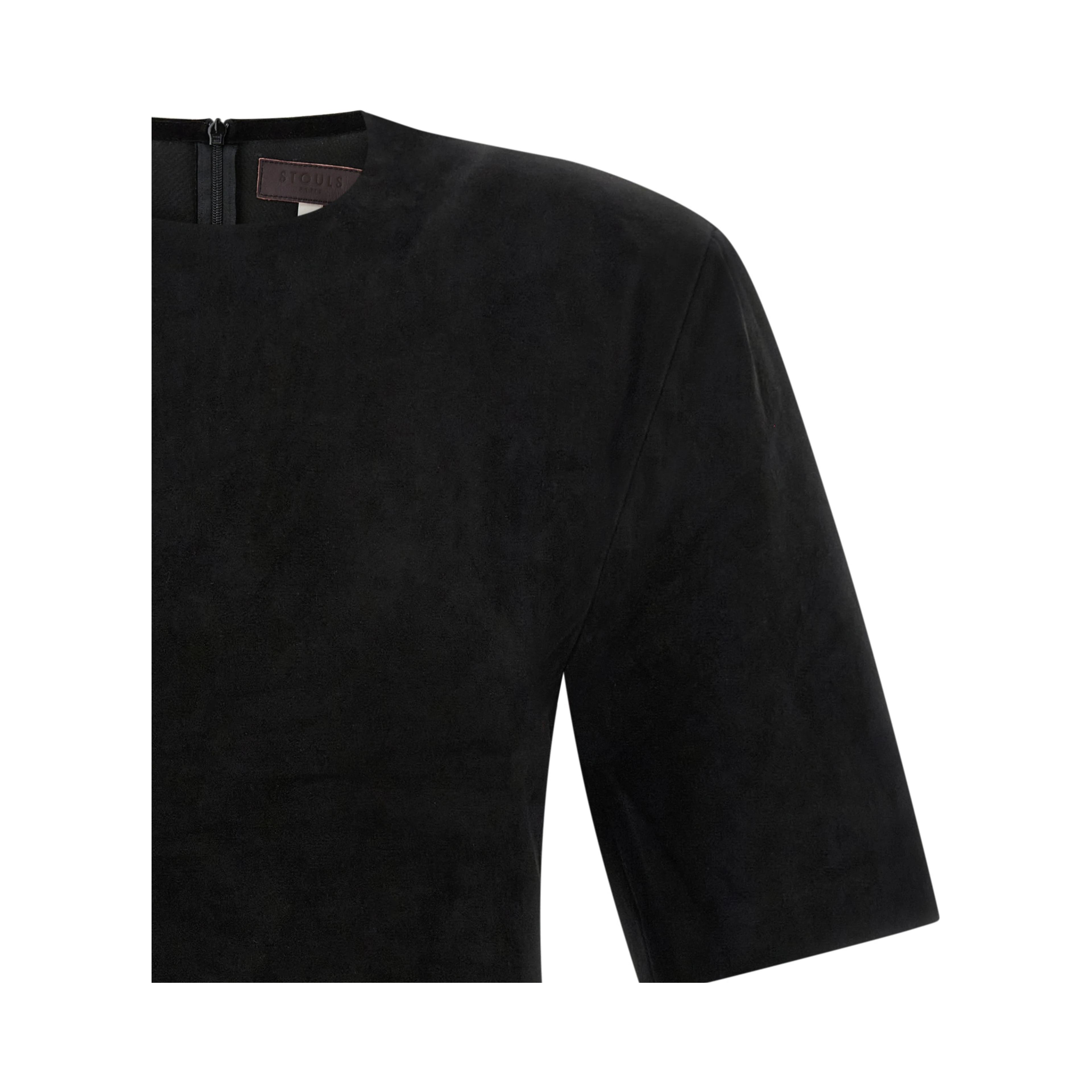 Black Lamb Leather T-Shirt