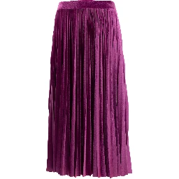 Women Purple Silk Skirt