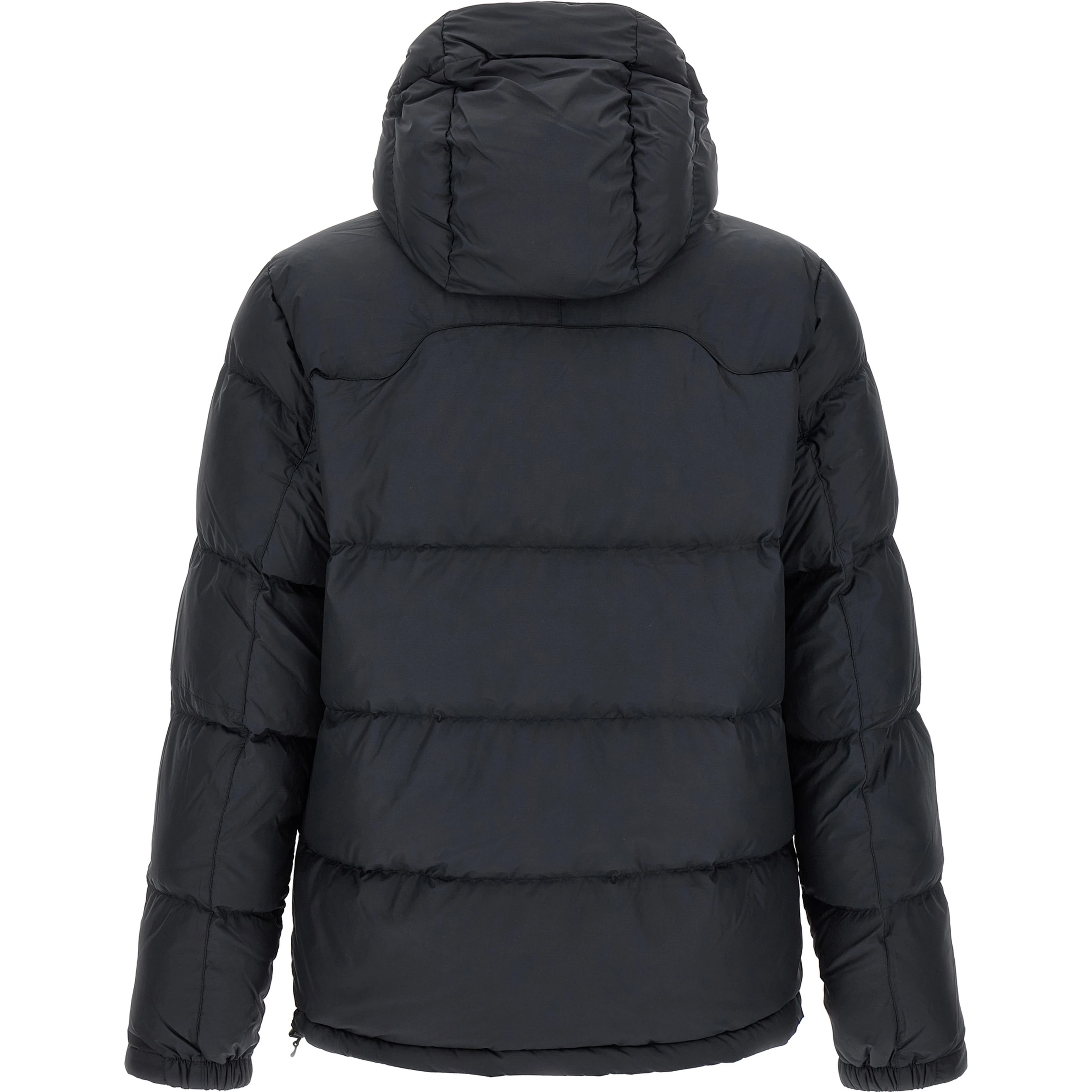 Black Polyester Full-Length Jacket