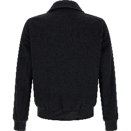 Black Wool Bomber