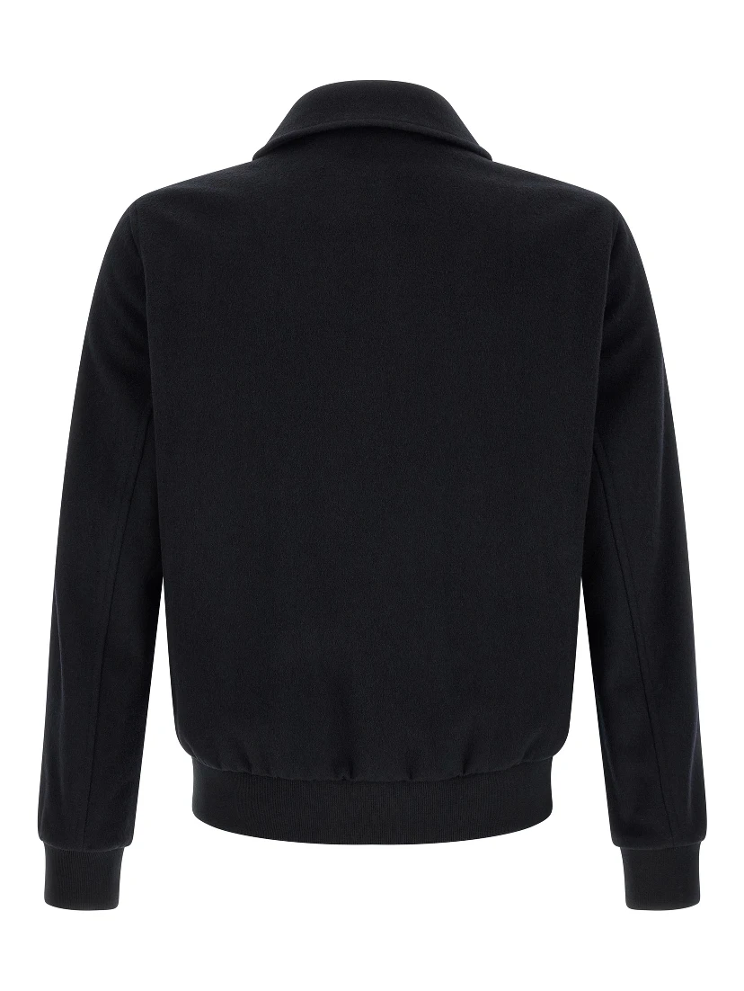 Black Wool Bomber