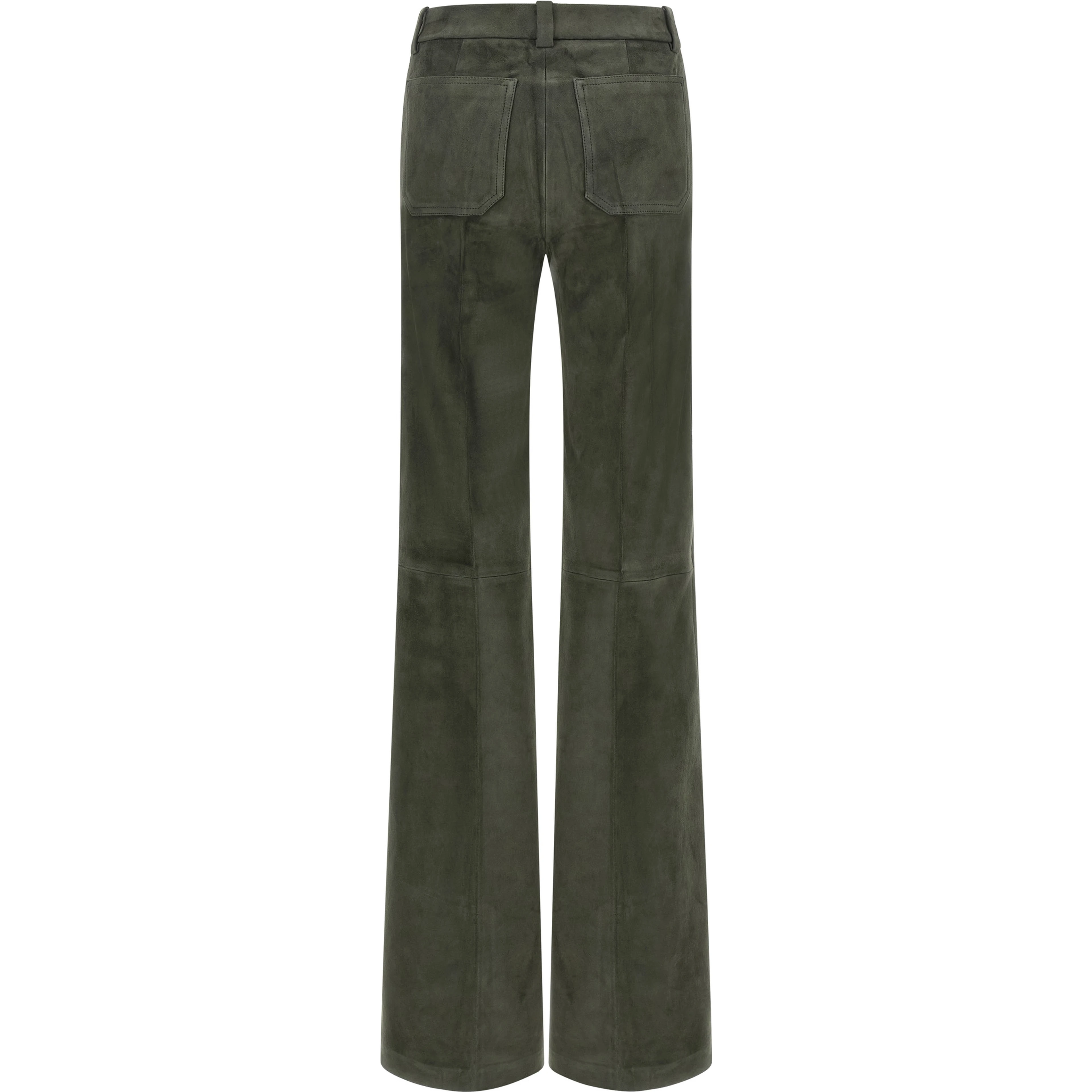 Gray Lamb Leather Pants