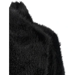 Black Polyester Full-Length Jacket
