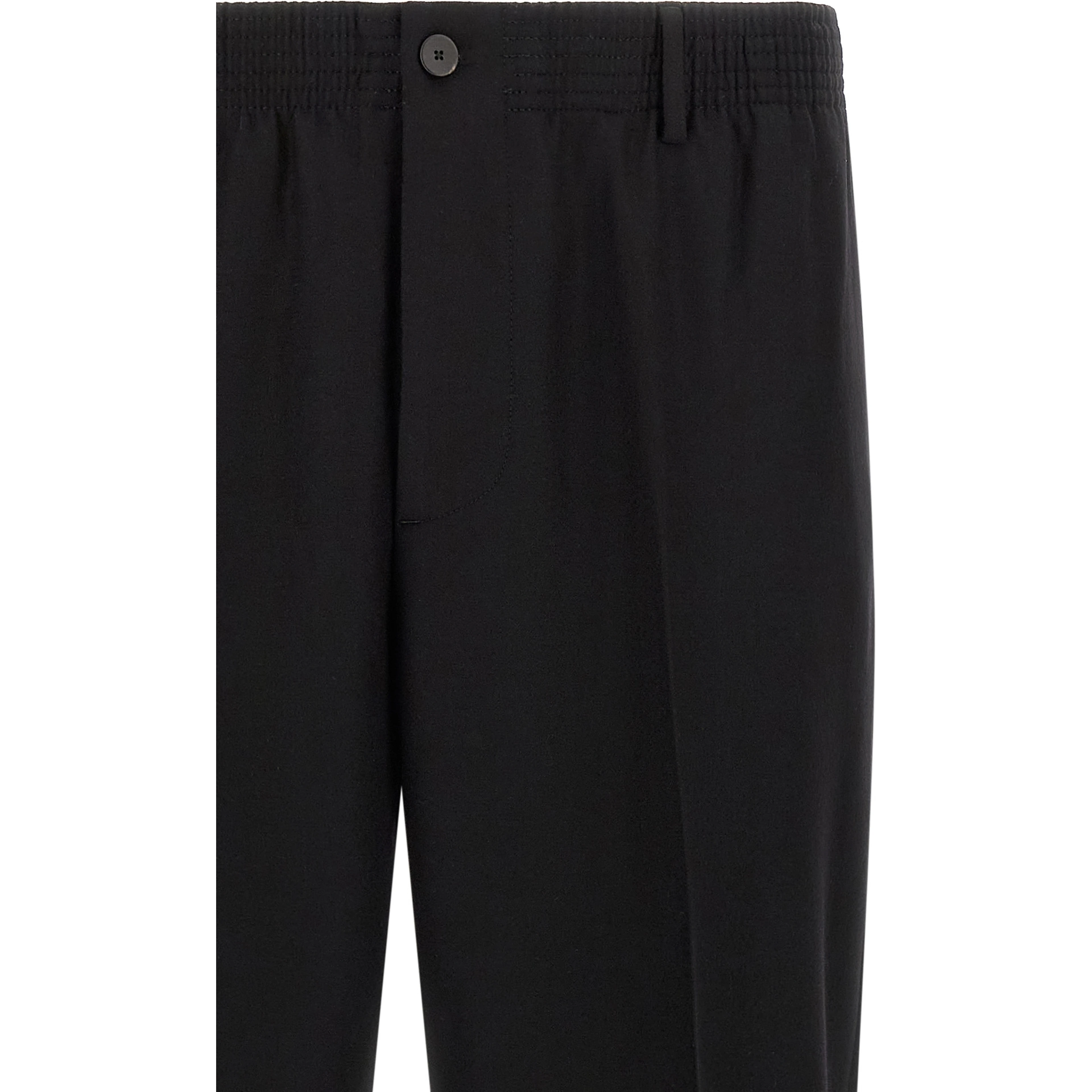 Black Virgin Wool Pants