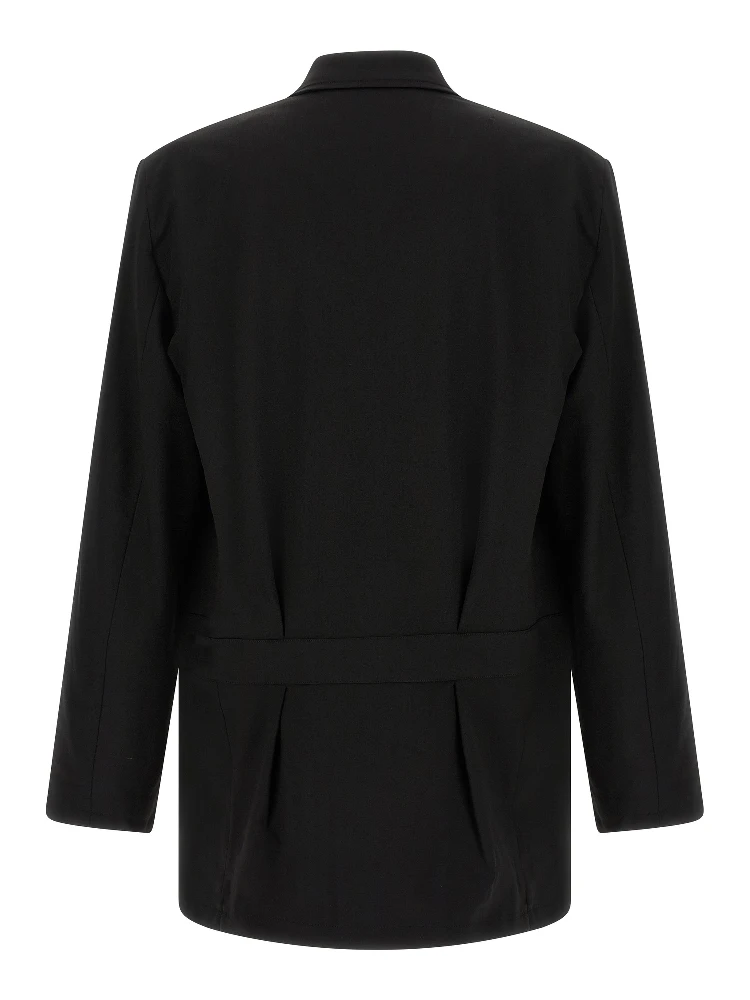 Black Wool Full-Length Jacket alternative