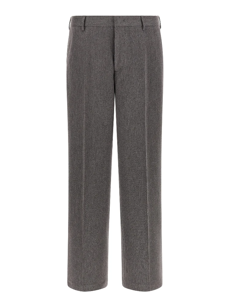 Brown Polyester Casual Pants