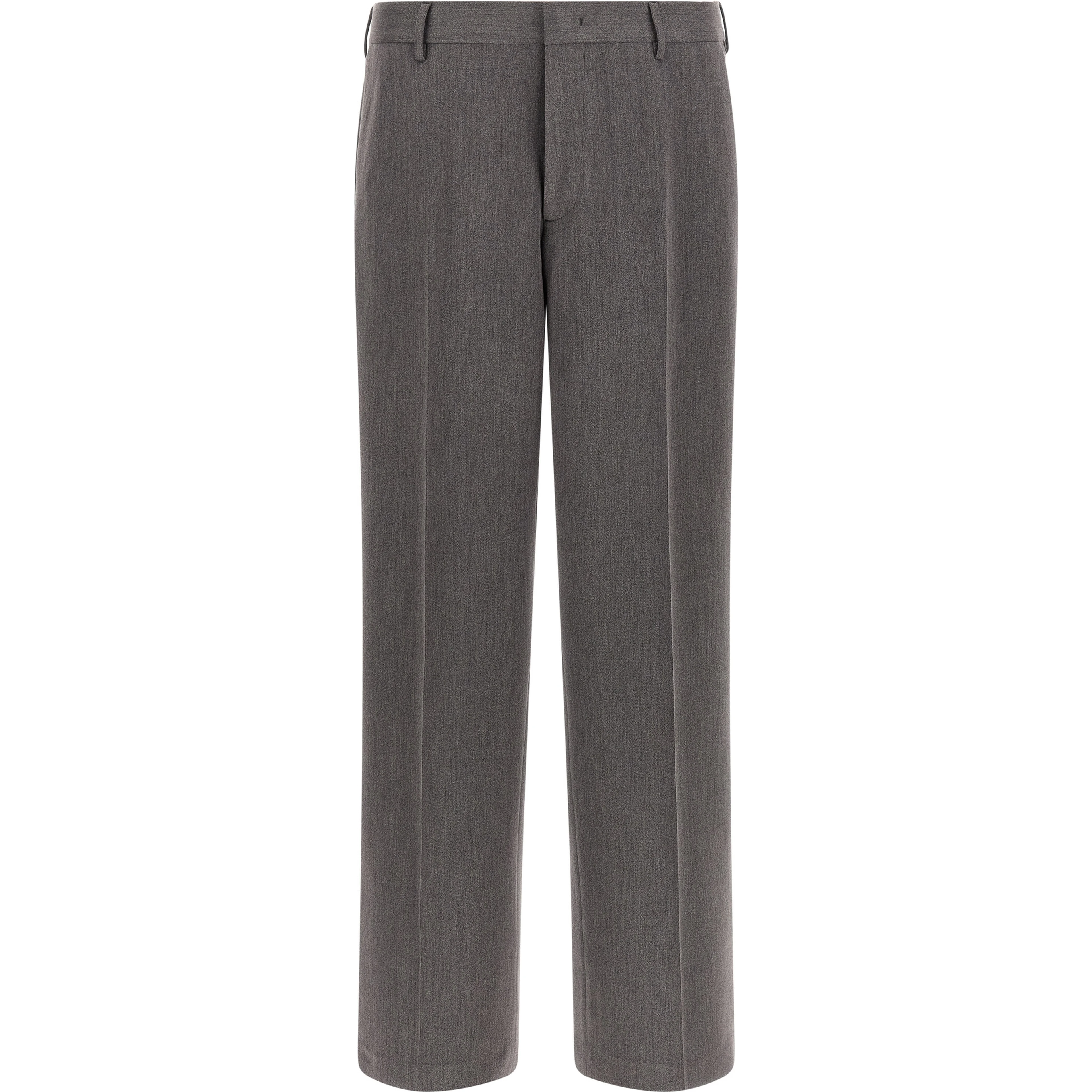 Brown Polyester Casual Pants