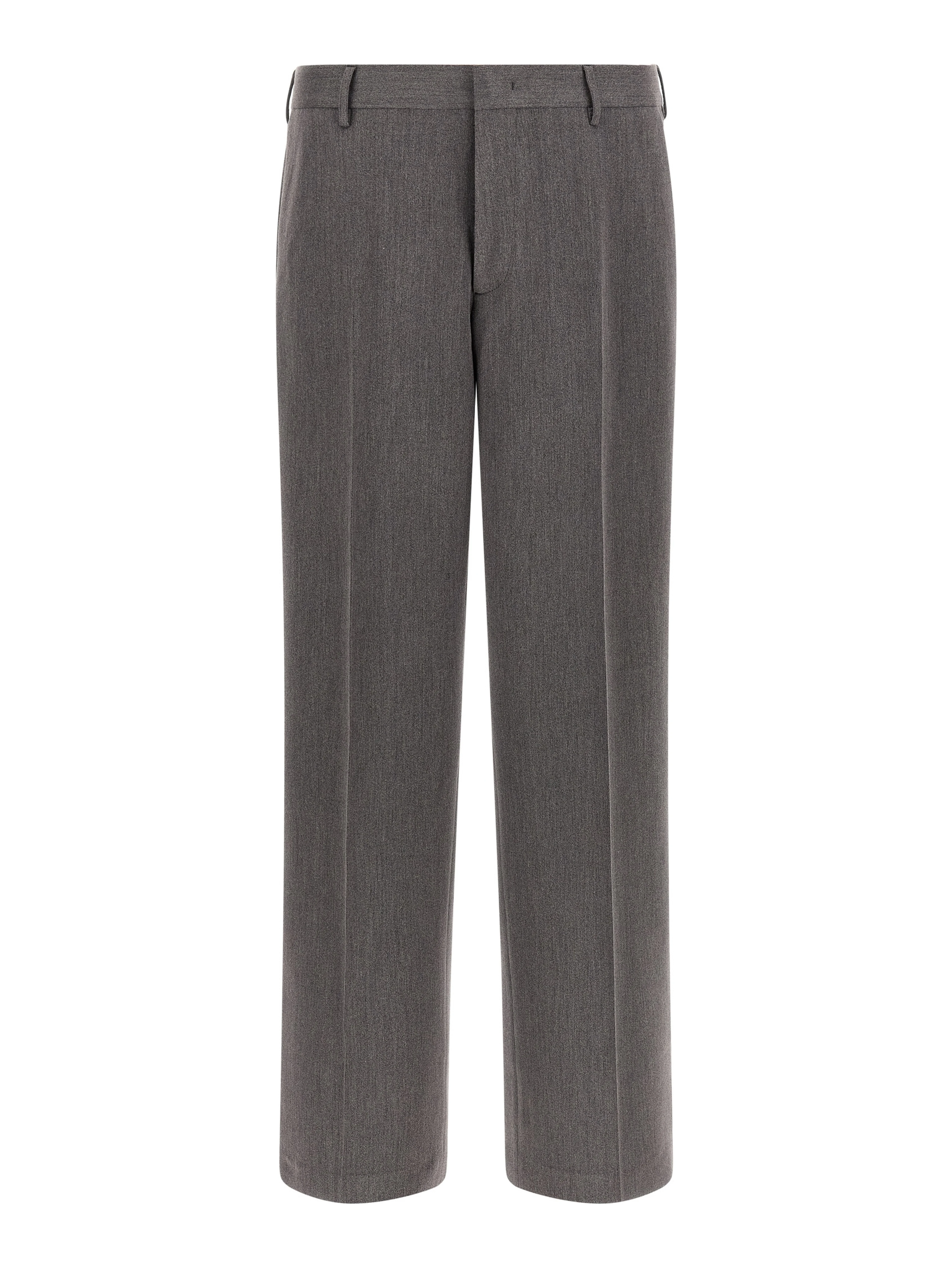 Brown Polyester Casual Pants