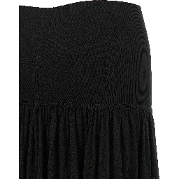 Black Lyocell Mini Skirt