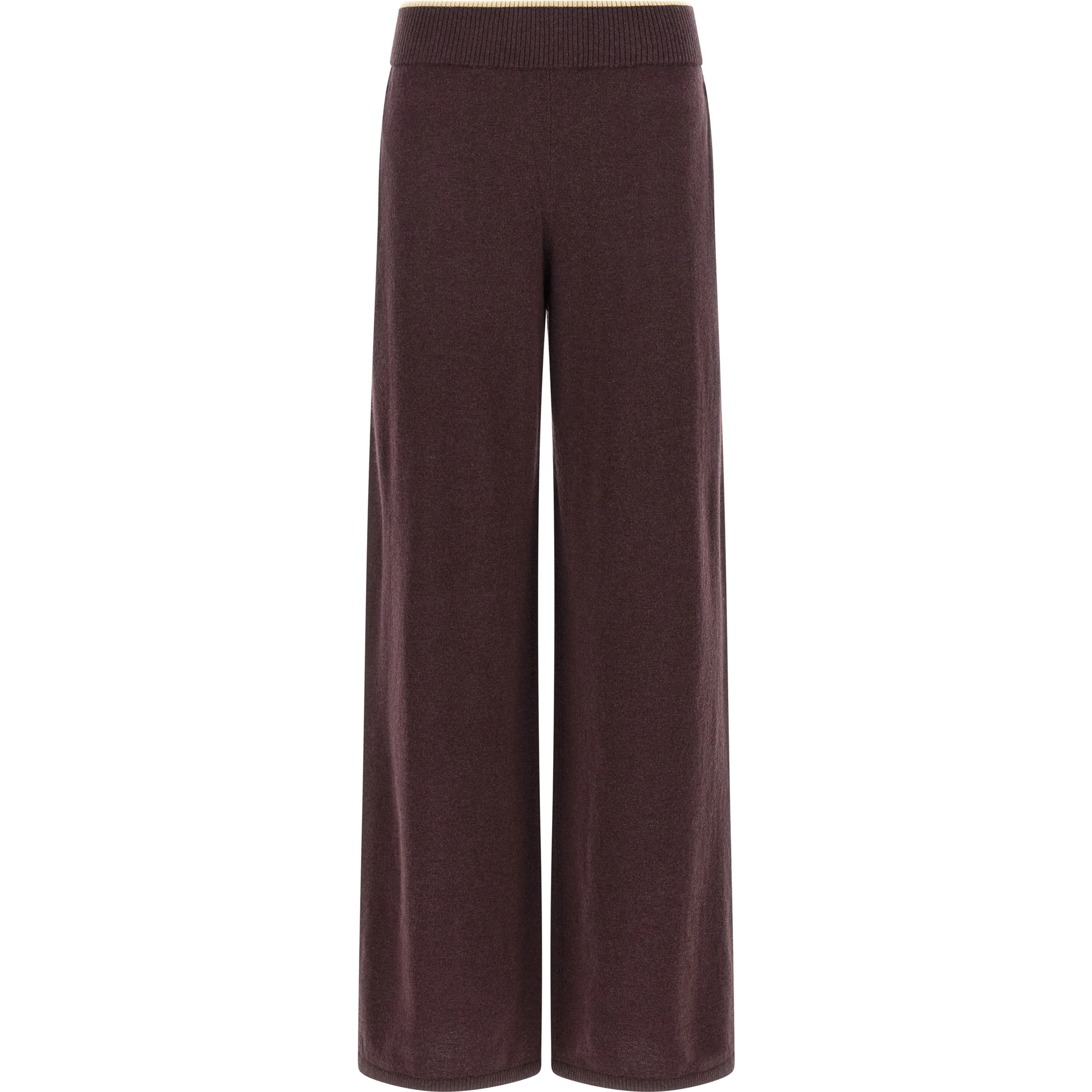 Purple Wool Casual Pants