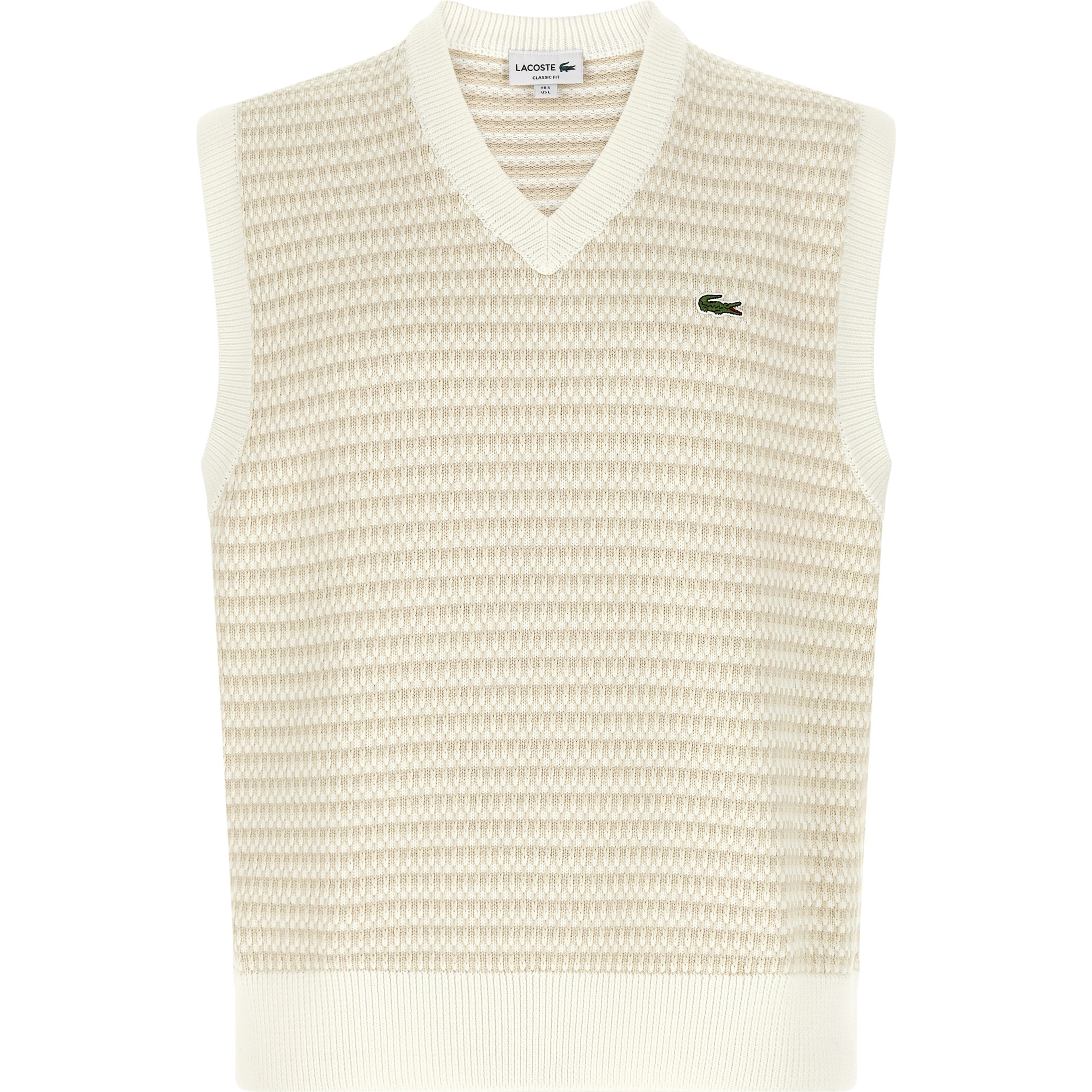Beige Cotton Sleeveles Sweater