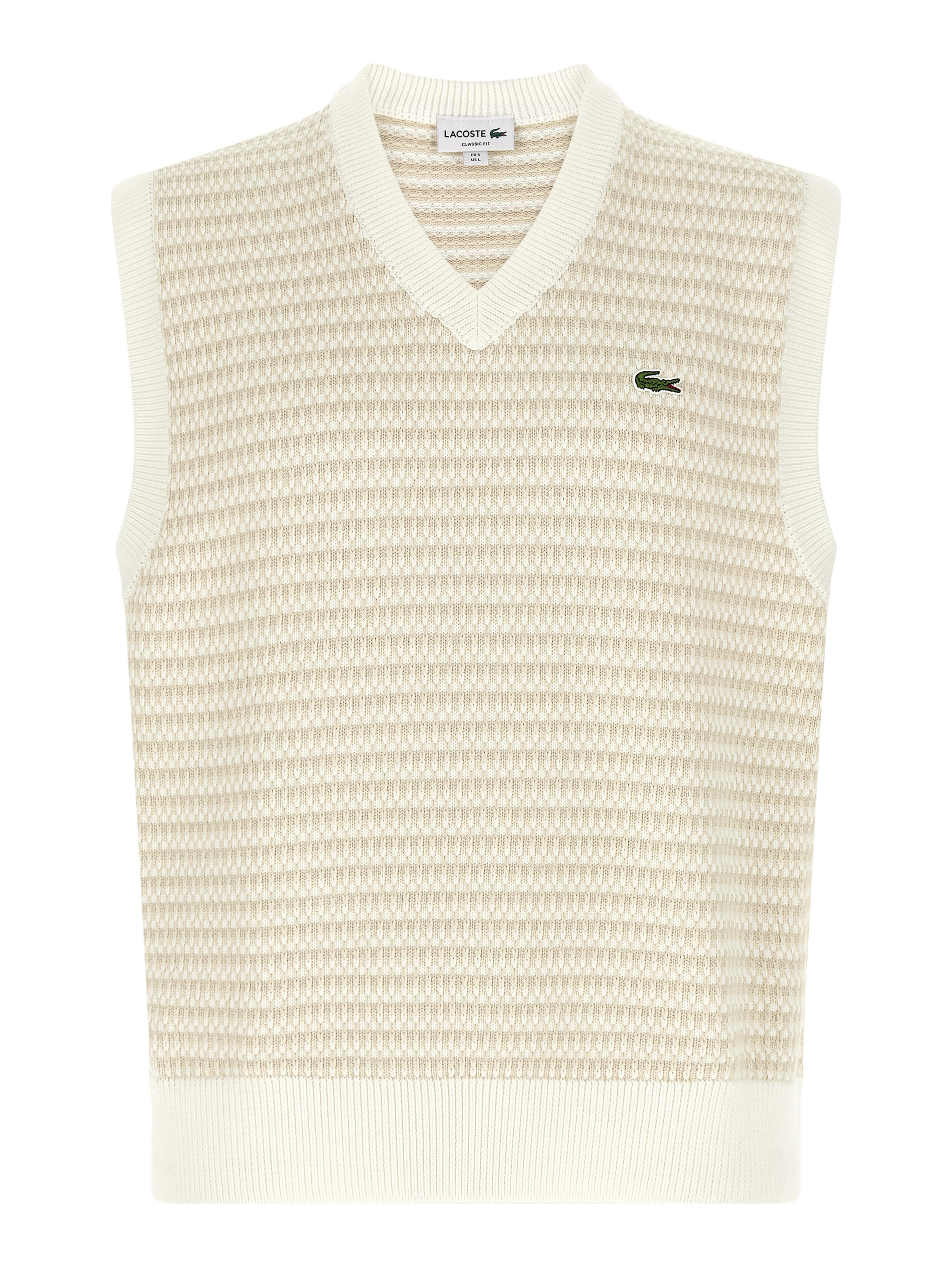 Beige Cotton Sleeveles Sweater