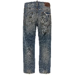Blue Cotton Relaxed Fit Jeans