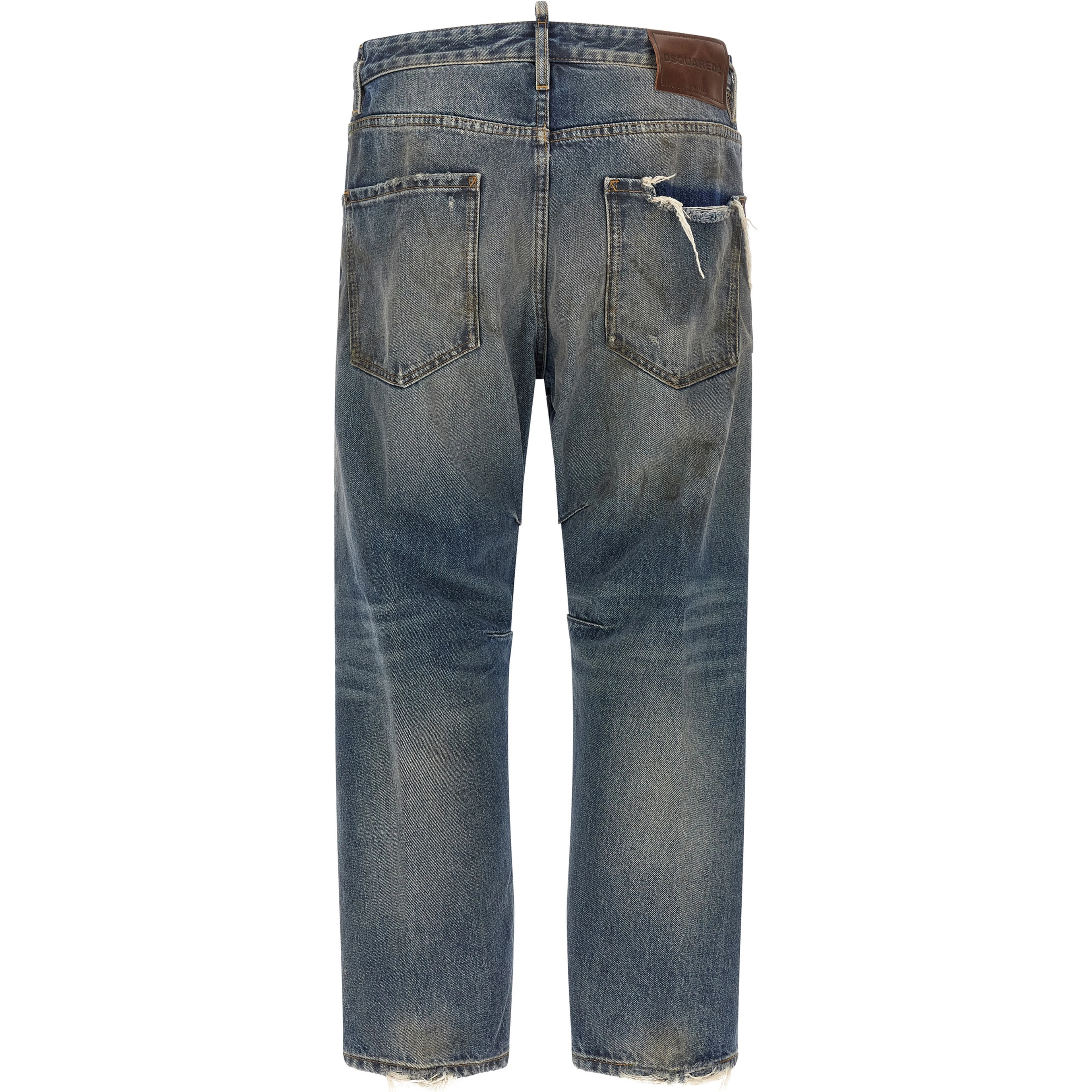 Blue Cotton Relaxed Fit Jeans