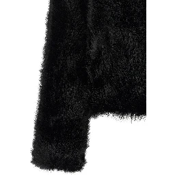 Black Polyester Full-Length Jacket