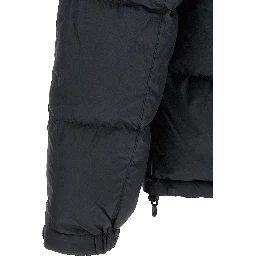 Black Polyester Full-Length Jacket