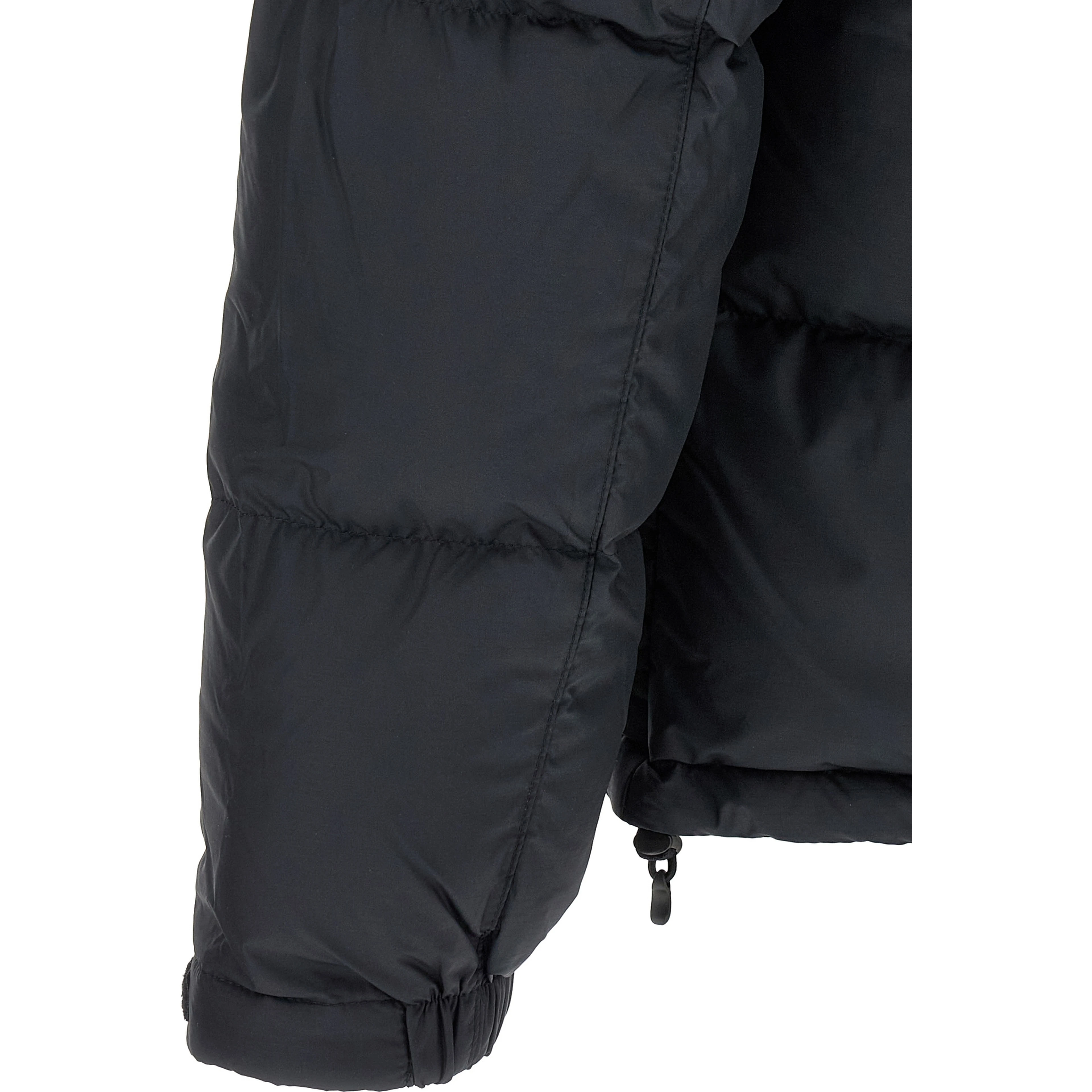Black Polyester Full-Length Jacket
