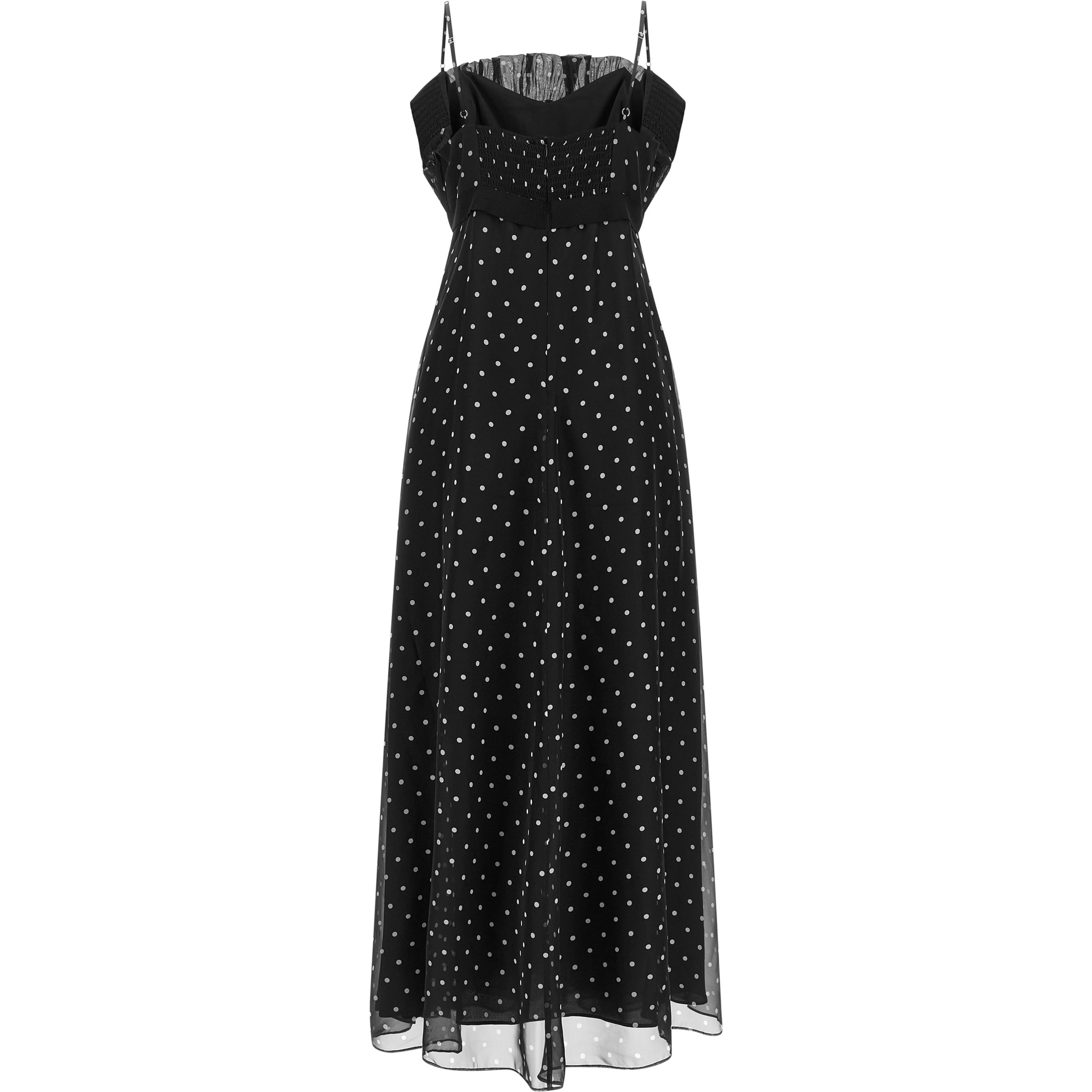 Black Polyester Midi Dress