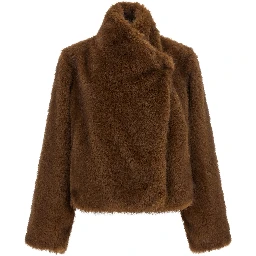 Brown Polyester Coat