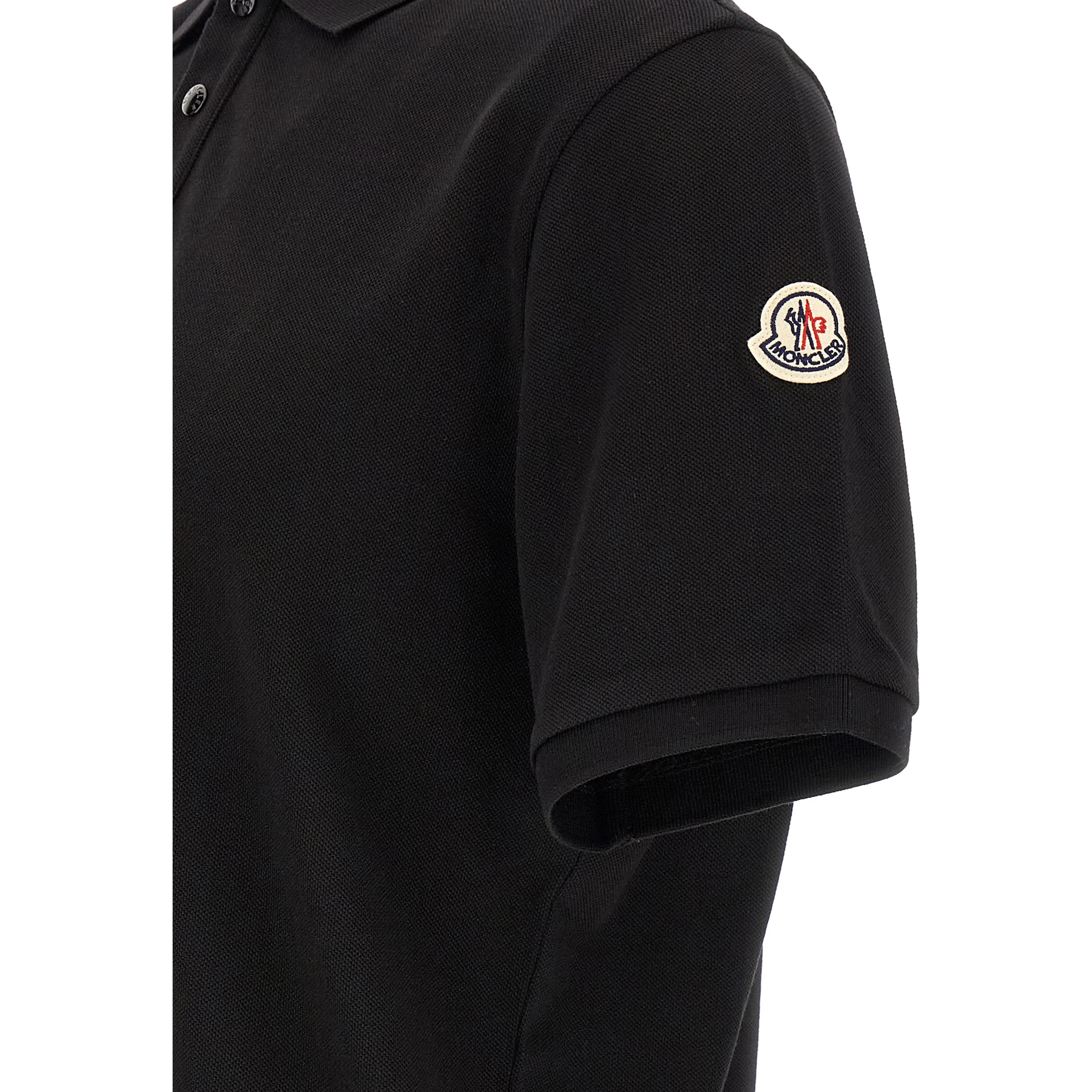 Black Cotton Polo Shirt