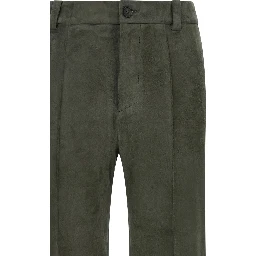 Gray Lamb Leather Pants