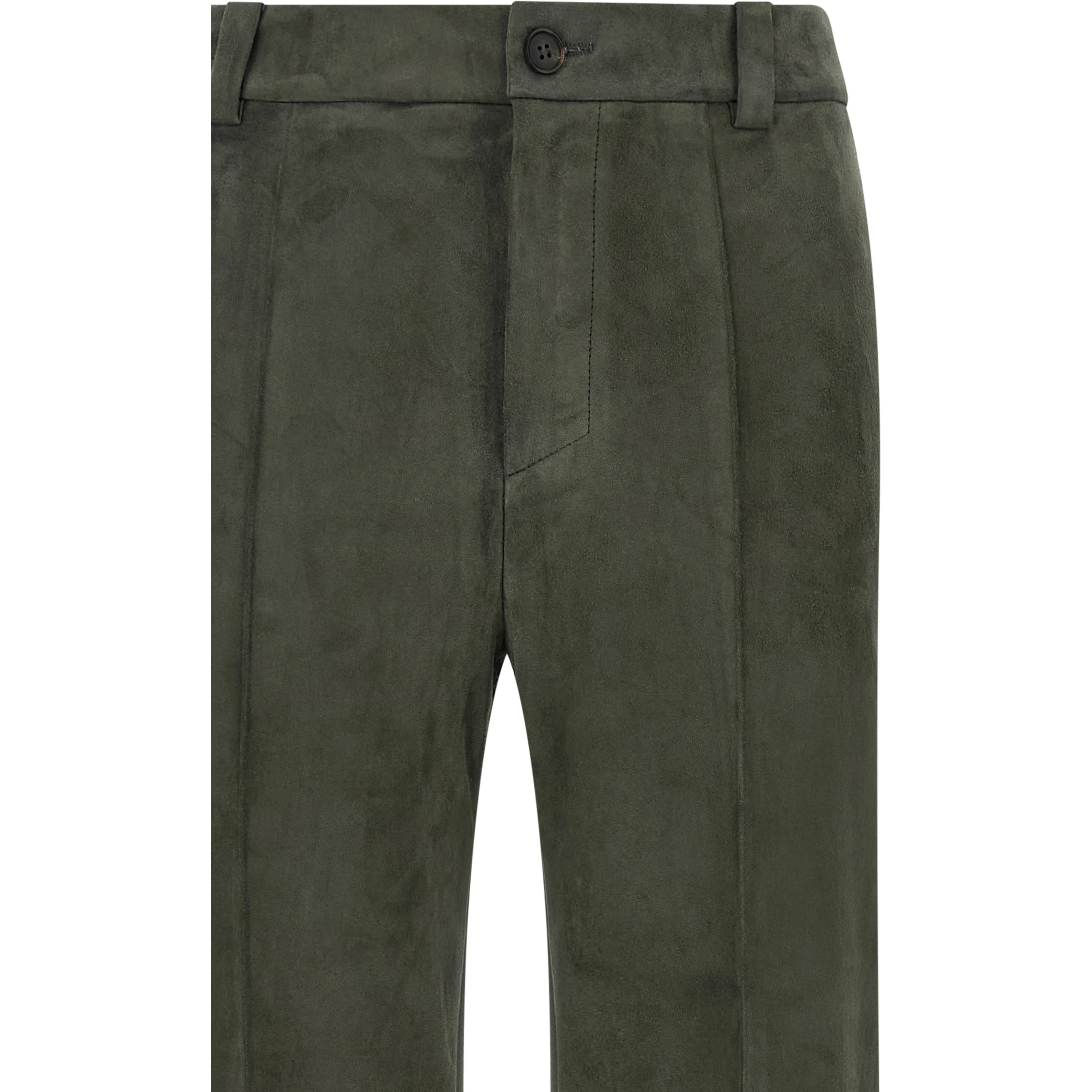Gray Lamb Leather Pants
