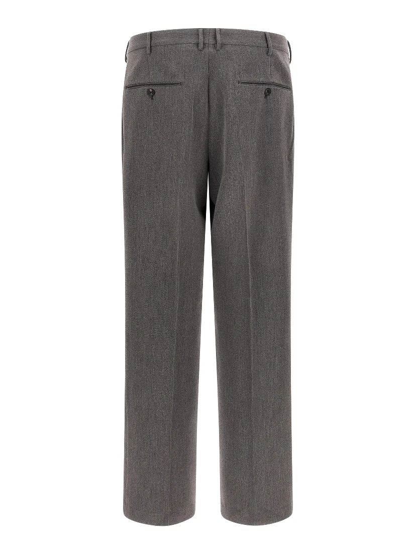 Brown Polyester Casual Pants