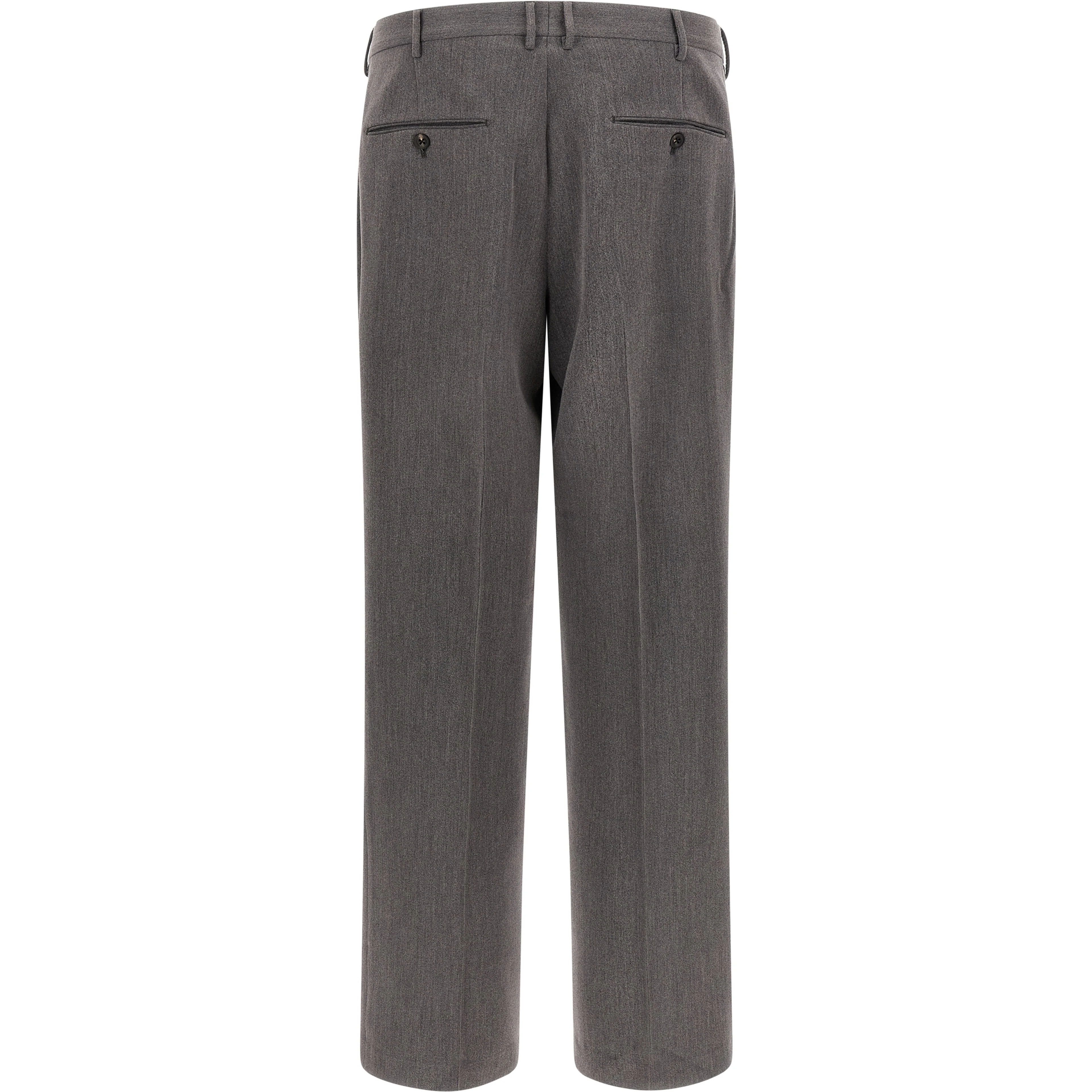 Brown Polyester Casual Pants