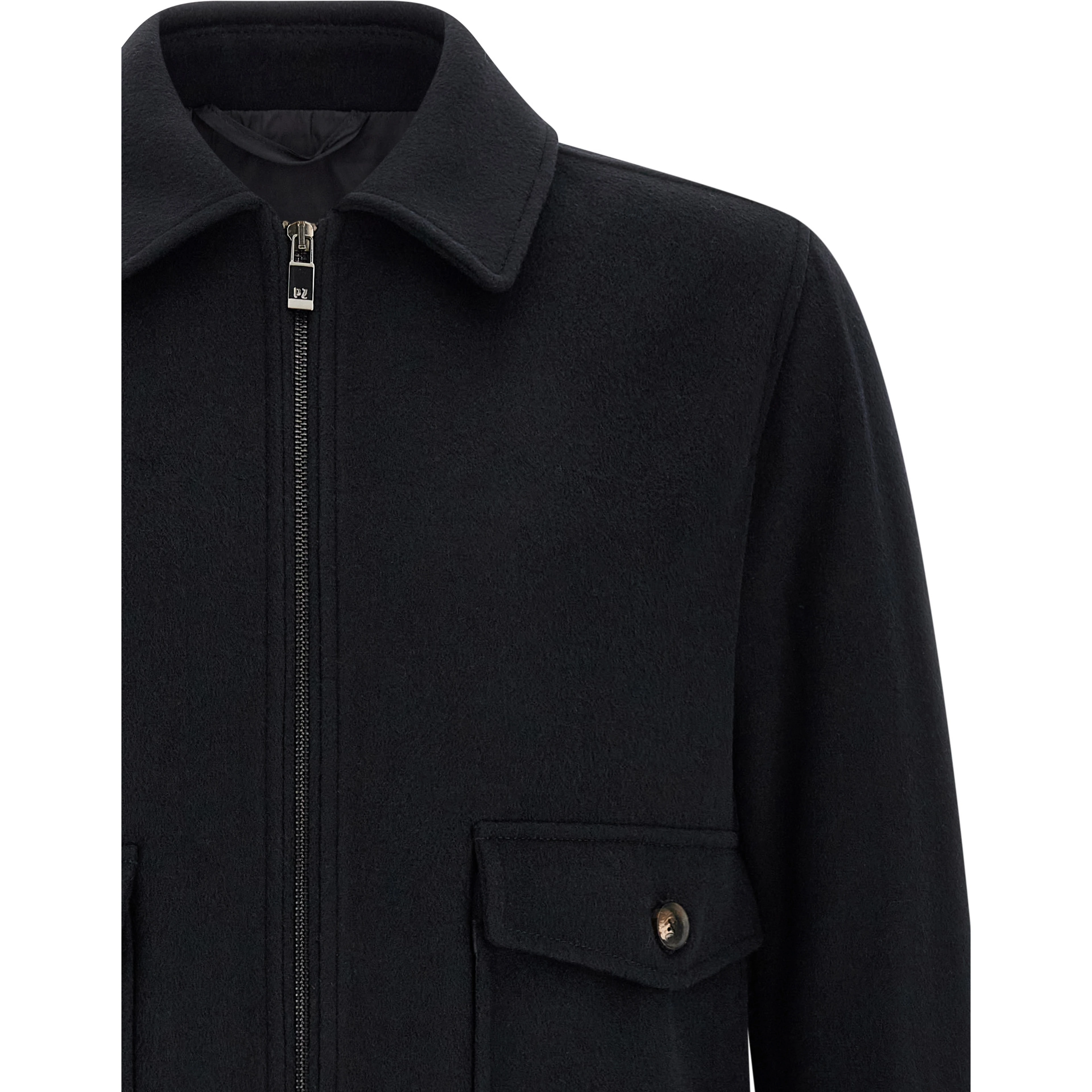 Black Wool Bomber