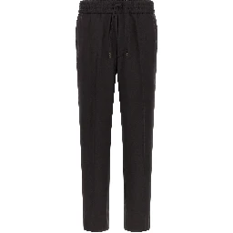 Brown Wool Casual Pants
