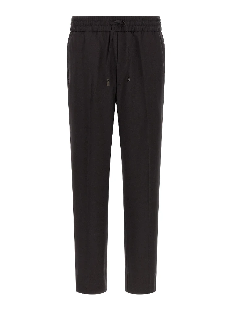 Brown Wool Casual Pants