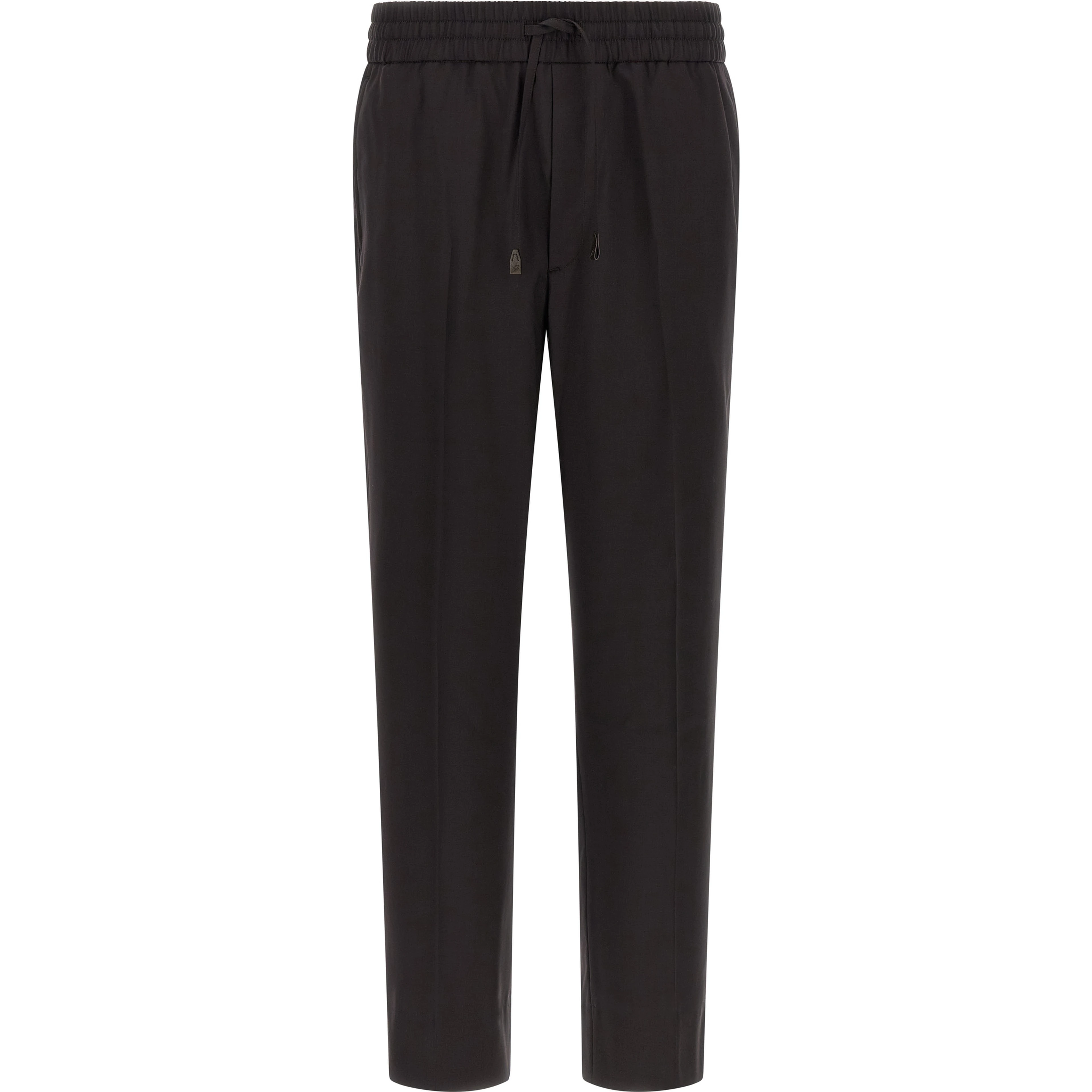 Brown Wool Casual Pants