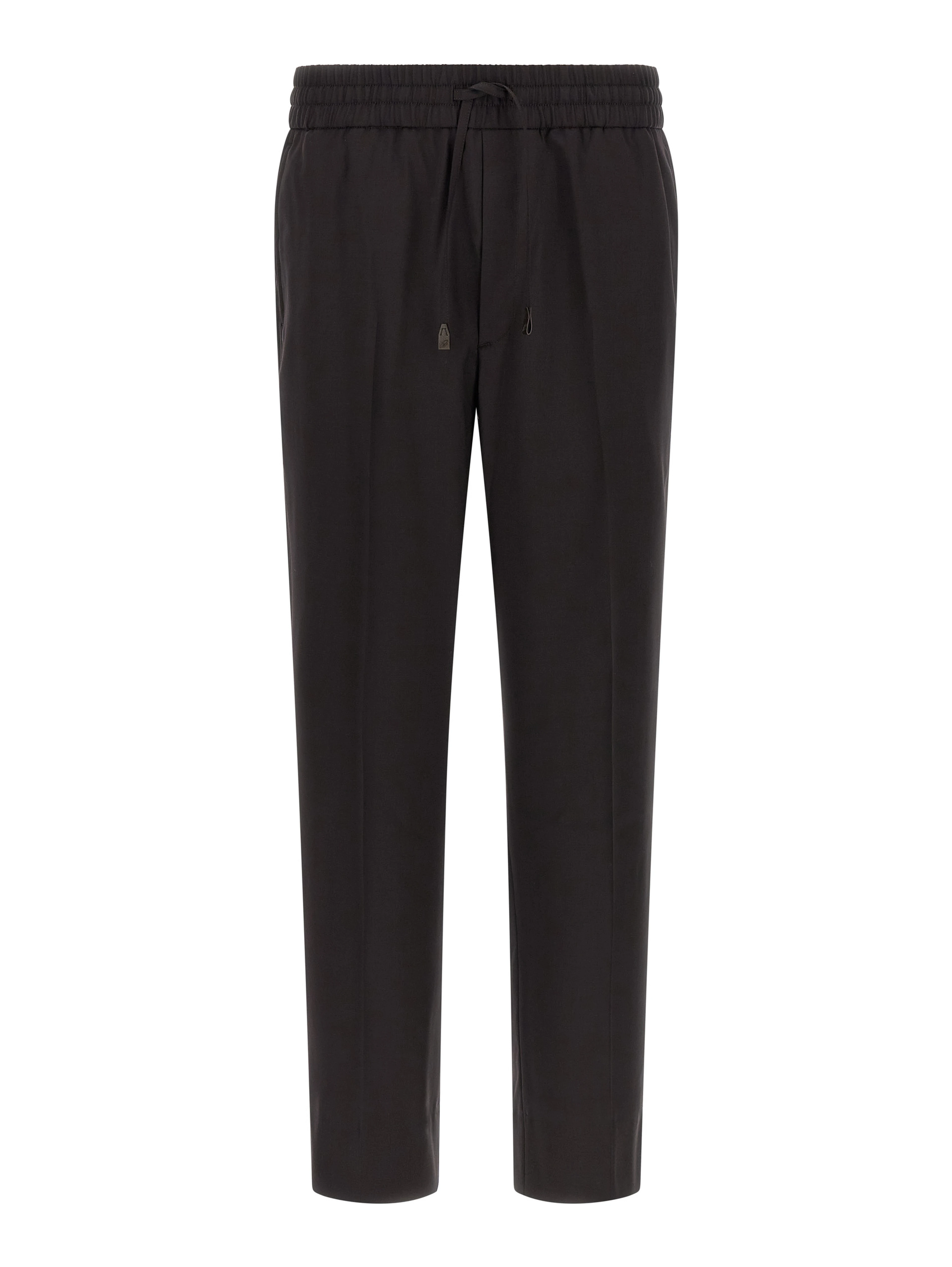 Brown Wool Casual Pants