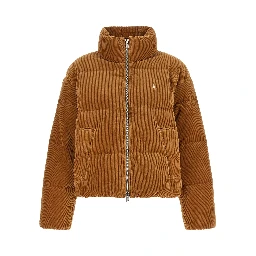 Brown Cotton Full-Length Jacket