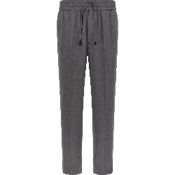 Gray Wool Casual Pants