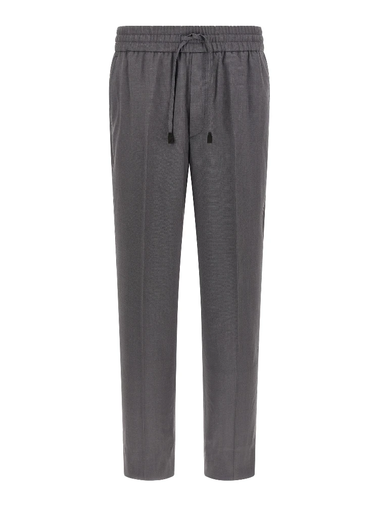 Gray Wool Casual Pants