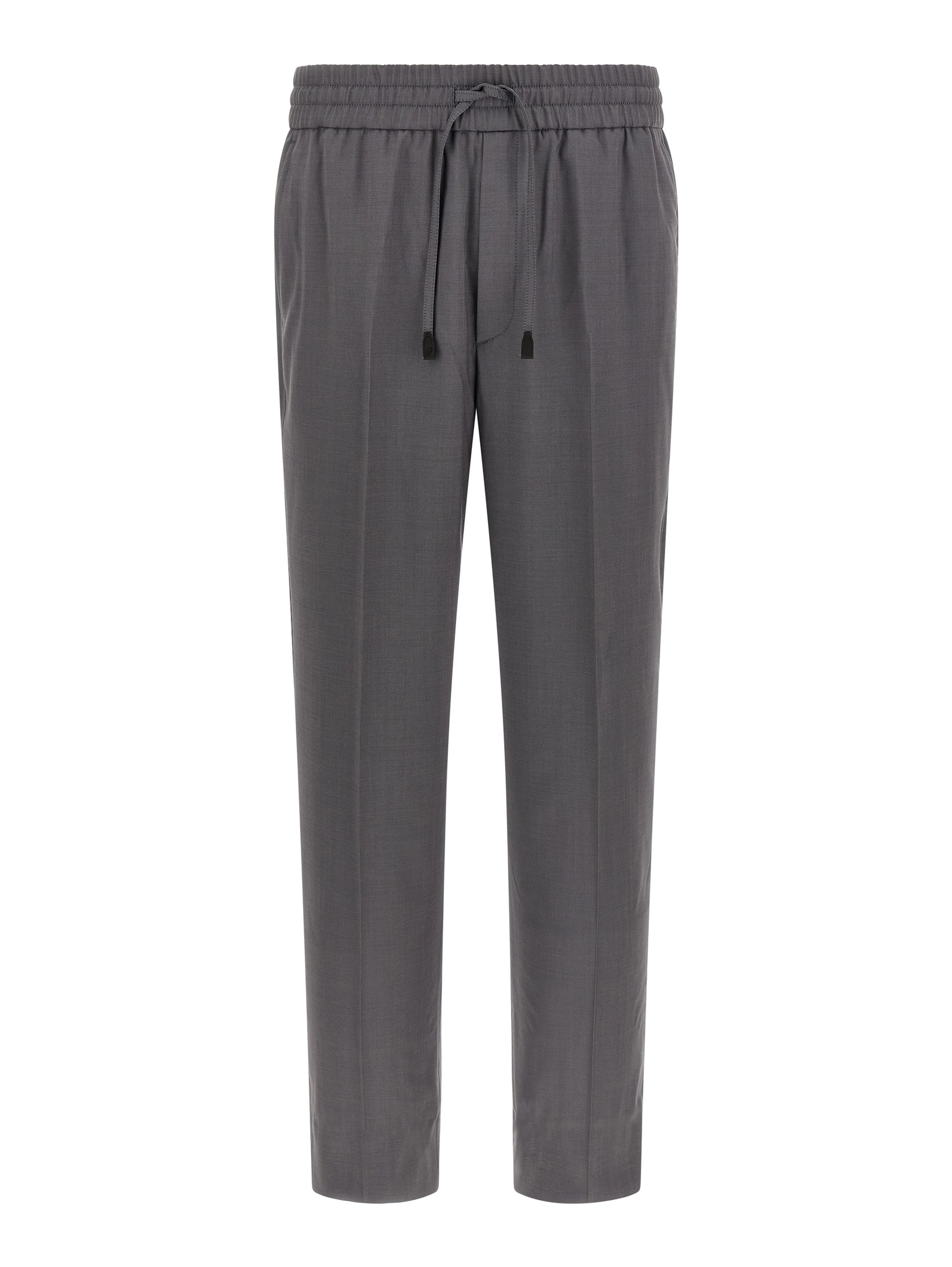 Gray Wool Casual Pants