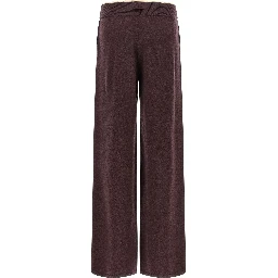 Purple Wool Casual Pants