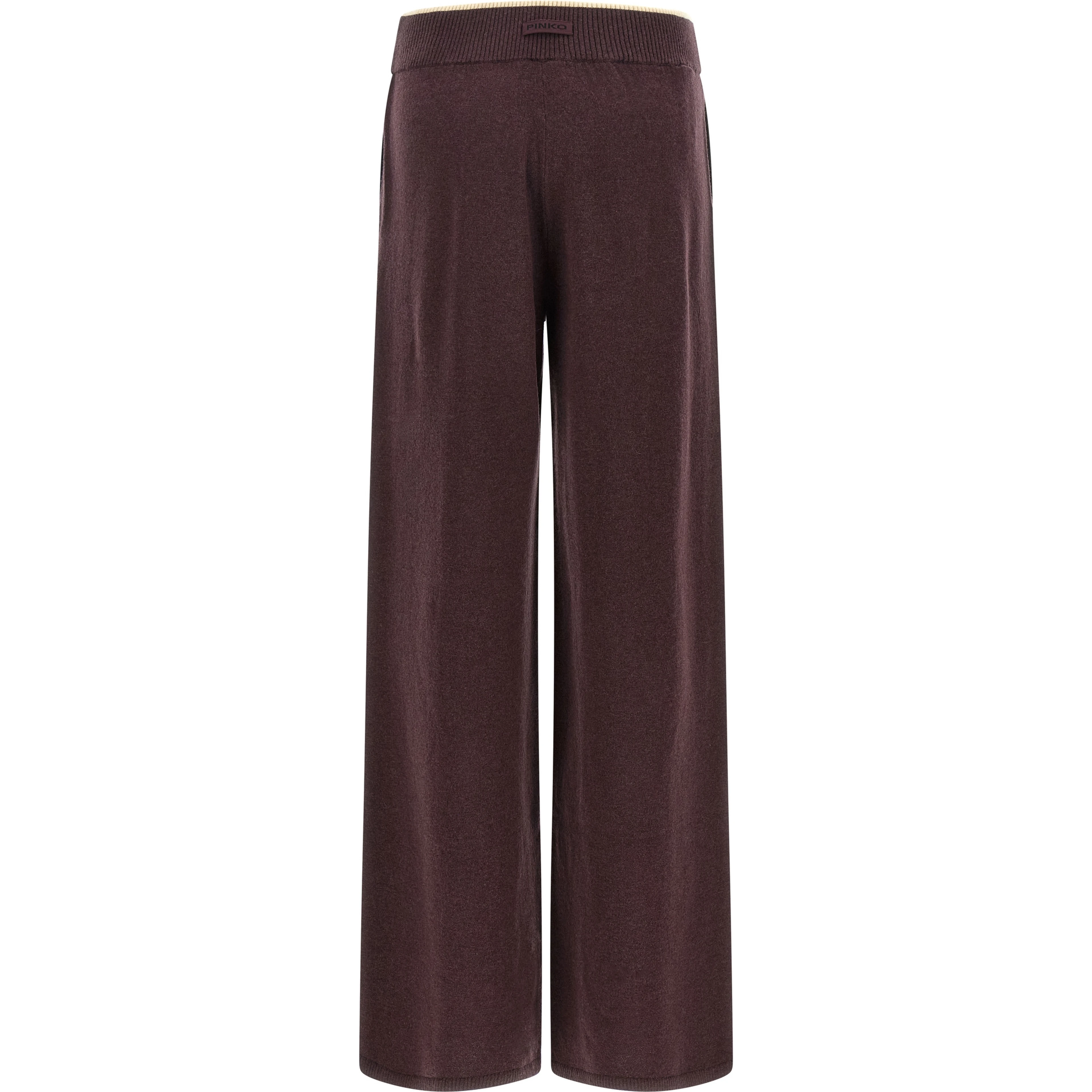 Purple Wool Casual Pants