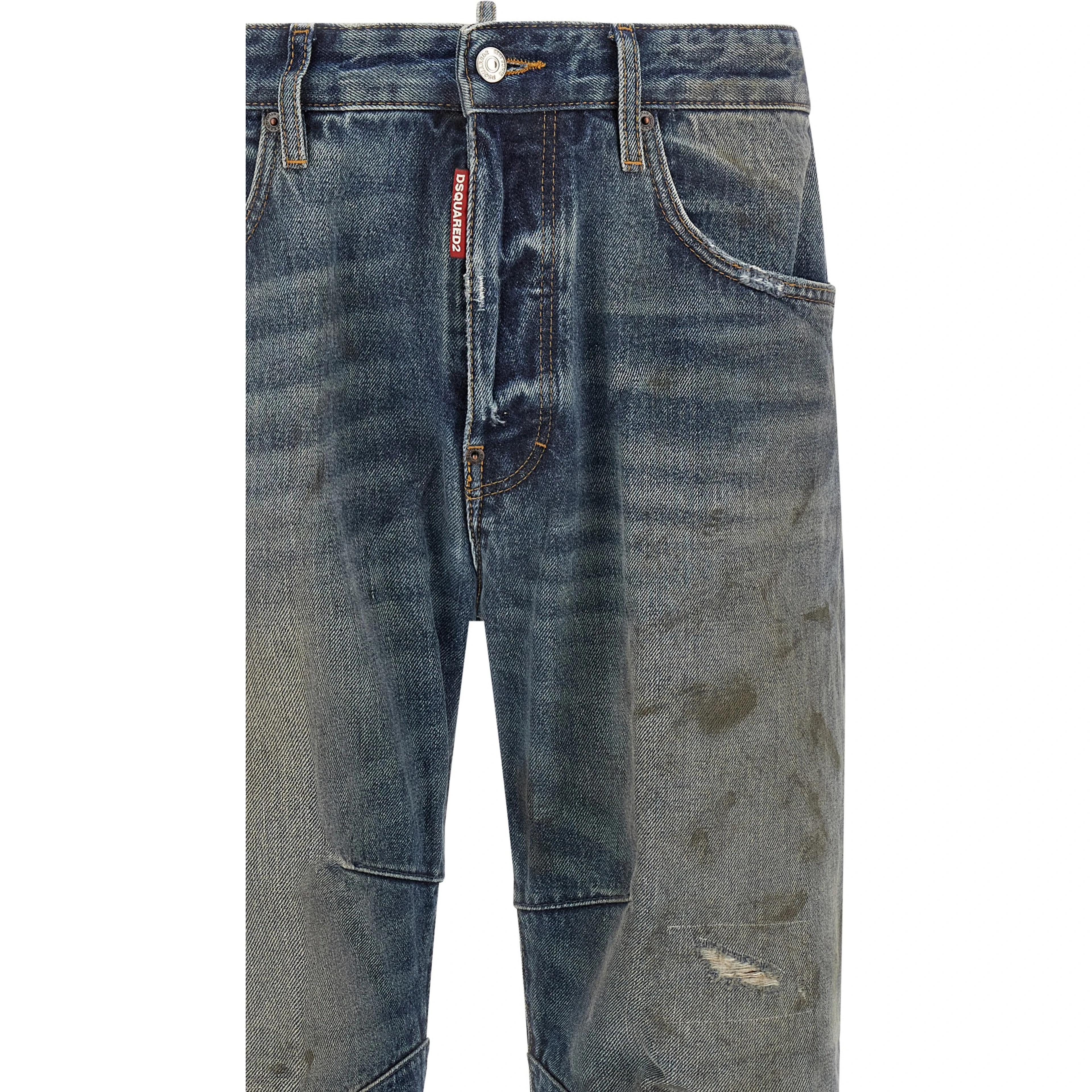 Blue Cotton Relaxed Fit Jeans